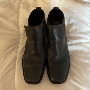 Black Born Leather Booties